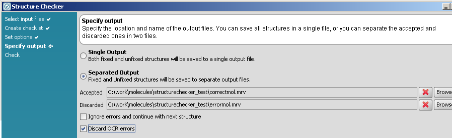 specify output