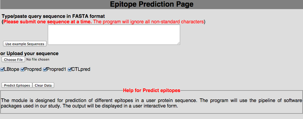 Epitope prediction